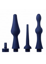 Набор из 3 универсальных насадок для анального душа Universal 3 Piece Silicone Enema Attachment Set - XR Brands - купить с доставкой в Домодедово