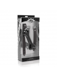 Черный кляп в форме косточки Hound Adjustable Dog Bone Gag - XR Brands - купить с доставкой в Домодедово