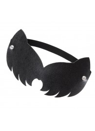 Черная закрытая кожаная маска с ушками кошки - Pecado - купить с доставкой в Домодедово