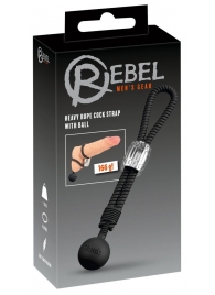 Черное эрекционное лассо с шариком-утяжелителем Heavy Rope - Orion - в Домодедово купить с доставкой