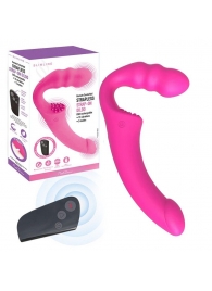 Розовый безремневой страпон Straples Strap-On Dildo - Erokay - купить с доставкой в Домодедово