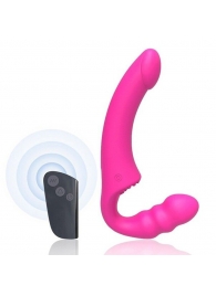 Розовый безремневой страпон Straples Strap-On Dildo - Erokay - купить с доставкой в Домодедово
