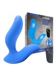 Синий вибромассажер простаты 3,5’’ Remote Control Curve P-spot Massager - 12 см. - Erokay - в Домодедово купить с доставкой