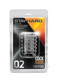 Прозрачная насадка на пенис с шишечками STAY HARD COCK SLEEVE 02 CLEAR - Blush Novelties - в Домодедово купить с доставкой