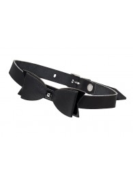 Черный кожаный чокер с бабочкой - Pecado - купить с доставкой в Домодедово