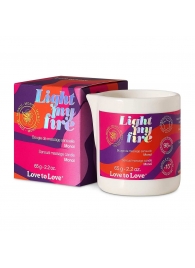 Массажная свеча Light My Fire с ароматом моной - 80 мл. - Love to Love - купить с доставкой в Домодедово