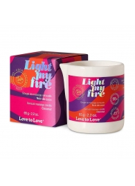 Массажная свеча Light My Fire Coconut с ароматом кокоса - 65 гр. - Love to Love - купить с доставкой в Домодедово