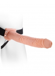 Фаллопротез телесного цвета Hollow Strap-On - 29 см. - Pipedream - купить с доставкой в Домодедово
