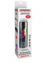 Перезаряжаемый мастурбатор-ротик Extreme Toyz Rechargeable Roto-Bator Mouth - Pipedream - в Домодедово купить с доставкой