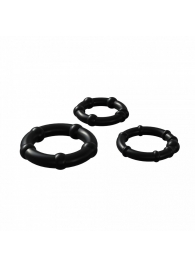 Набор из 3 черных эрекционных колец Babooom Ring Set - Adrien Lastic - в Домодедово купить с доставкой