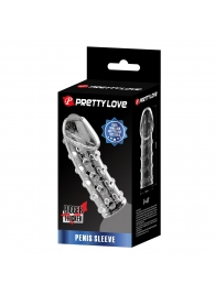 Прозрачная открытая насадка на пенис с бугорками - 19,8 см. - Baile - в Домодедово купить с доставкой