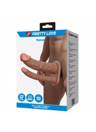 Реалистичная полая насадка на член для двойного проникновения Yairon - 17,5 см. - Baile - купить с доставкой в Домодедово