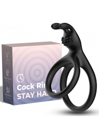 Черное эрекционное кольцо с подхватом мошонки - Boys of Toys - в Домодедово купить с доставкой