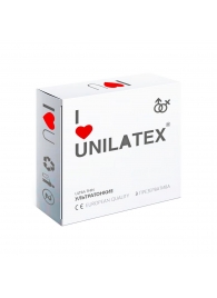 Ультратонкие презервативы Unilatex Ultra Thin - 3 шт. - Unilatex - купить с доставкой в Домодедово
