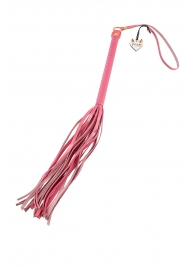 Розовая кожаная плеть - 50 см. - Pecado - купить с доставкой в Домодедово