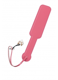 Розовый кожаный пэддл - 37 см. - Pecado - купить с доставкой в Домодедово