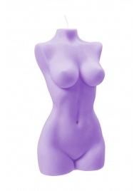 Фиолетовая интерьерная свеча в форме женского торса - 850 гр. - Pecado - купить с доставкой в Домодедово
