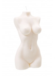 Белая интерьерная свеча в форме женского торса - 850 гр. - Pecado - купить с доставкой в Домодедово