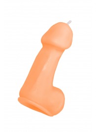 Оранжевая свеча в форме пениса - 47 гр. - Pecado - купить с доставкой в Домодедово