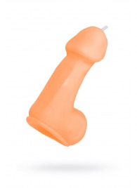 Оранжевая свеча в форме пениса - 47 гр. - Pecado - купить с доставкой в Домодедово