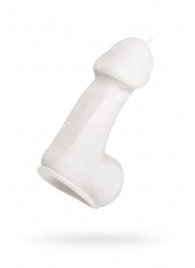 Белая свеча в форме пениса - 47 гр. - Pecado - купить с доставкой в Домодедово