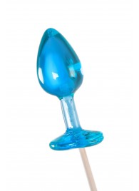 Голубой леденец в форме анальной пробки со вкусом блю кюрасао - 29 гр. - Sosuчki - купить с доставкой в Домодедово