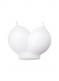 Белая сувенирная свеча «Сиськи» - Pecado - купить с доставкой в Домодедово