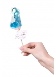 Голубой леденец в форме члена со вкусом блю кюрасао - 80 гр. - Sosuчki - купить с доставкой в Домодедово