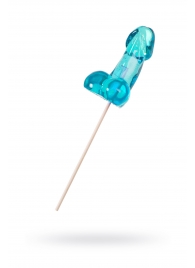Голубой леденец в форме члена со вкусом блю кюрасао - 80 гр. - Sosuчki - купить с доставкой в Домодедово
