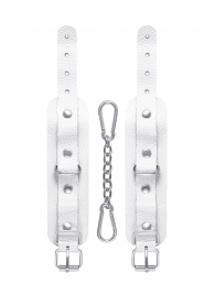 Белые узкие наручники-браслеты со скруглёнными углами - Pecado - купить с доставкой в Домодедово