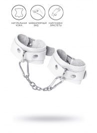 Белые узкие наручники-браслеты со скруглёнными углами - Pecado - купить с доставкой в Домодедово
