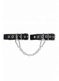 Черные оковы из одного ремешка с люверсами - Pecado - купить с доставкой в Домодедово