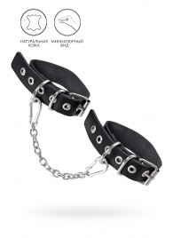 Черные оковы из одного ремешка с люверсами - Pecado - купить с доставкой в Домодедово