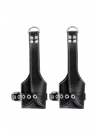 Черные подвесы с белой строчкой - Pecado - купить с доставкой в Домодедово