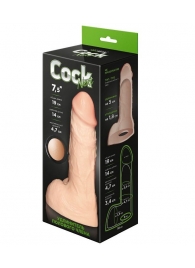 Телесный фаллоудлинитель с мошонкой Cock Next - 19 см. - LOVETOY (А-Полимер) - в Домодедово купить с доставкой