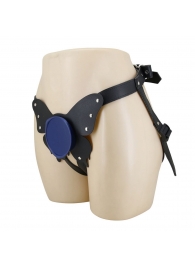 Синие трусики харнесс с платформой Caludio II - Baile - купить с доставкой в Домодедово