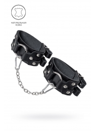 Черные кожаные оковы с двумя ремешками - Pecado - купить с доставкой в Домодедово