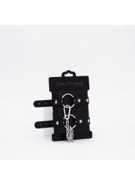 Черно-красные кожаные оковы - Crazy Handmade - купить с доставкой в Домодедово