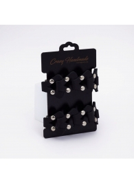 Черные кожаные оковы из звеньев - Crazy Handmade - купить с доставкой в Домодедово