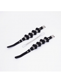 Черные кожаные оковы из звеньев - Crazy Handmade - купить с доставкой в Домодедово