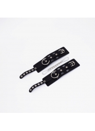 Черные кожаные наручники Sex - Crazy Handmade - купить с доставкой в Домодедово