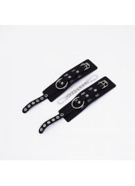 Черные кожаные наручники Sex - Crazy Handmade - купить с доставкой в Домодедово