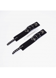 Черные кожаные оковы Sex - Crazy Handmade - купить с доставкой в Домодедово