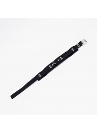 Черный ошейник из высококачественной натуральной кожи - Crazy Handmade - купить с доставкой в Домодедово