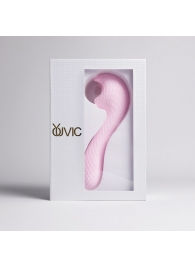 Розовый вибромассажёр с деликатными токами - Youvic - купить с доставкой в Домодедово