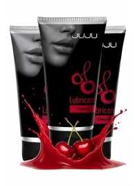 Набор из 3 съедобных лубрикантов JUJU со вкусом вишни - JuJu - купить с доставкой в Домодедово