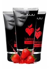 Набор из 3 съедобных лубрикантов JUJU со вкусом клубники - JuJu - купить с доставкой в Домодедово