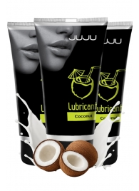 Набор из 3 съедобных лубрикантов JUJU со вкусом кокоса - JuJu - купить с доставкой в Домодедово