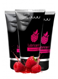 Набор из 3 съедобных лубрикантов JUJU со вкусом малины - JuJu - купить с доставкой в Домодедово