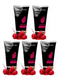 Набор из 5 съедобных лубрикантов JUJU со вкусом малины - JuJu - купить с доставкой в Домодедово